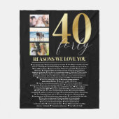 Couverture Polaire 40 Raisons pour lesquelles nous vous aimons Cadeau (Devant)