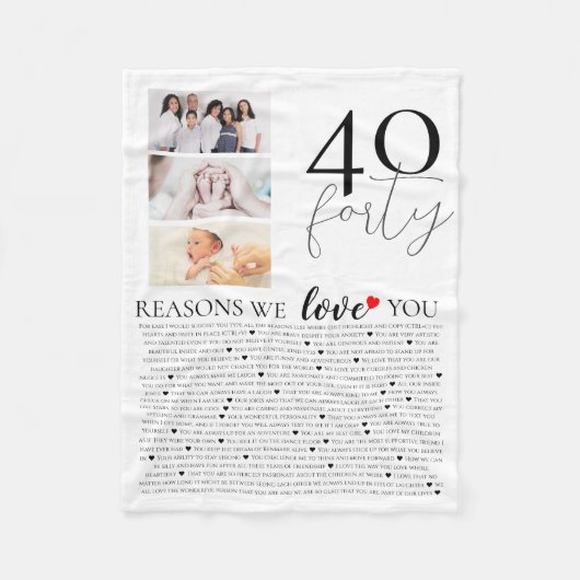 Couverture Polaire 40 raisons pour lesquelles nous vous aimons photo (Devant)