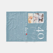 Couverture Polaire 40 Raisons pour lesquelles nous vous aimons Photo  (Devant (Horizontal))