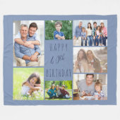Couverture Polaire 40e anniversaire 7 Photo Collage bleu (Devant (Horizontal))