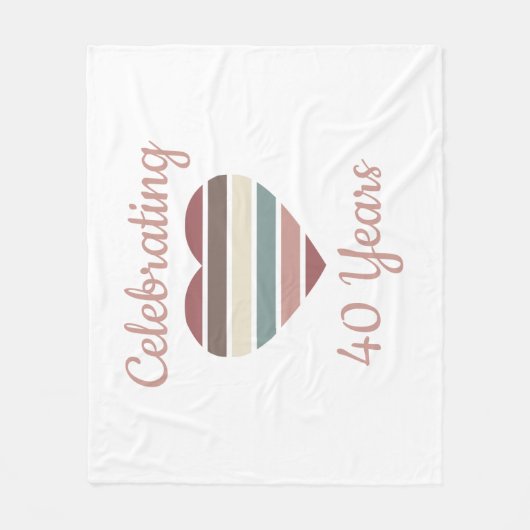 Couverture Polaire 40e anniversaire de Mariage (Devant)