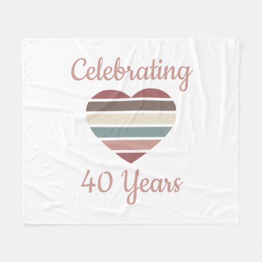 Couverture Polaire 40e anniversaire de Mariage (Devant (Horizontal))