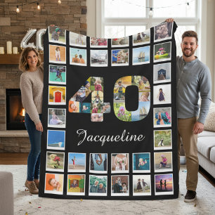 Couverture Polaire 40e anniversaire Famille Photo 40 Collage Immense