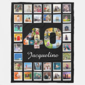 Couverture Polaire 40e anniversaire Famille Photo 40 Collage Immense (Devant)