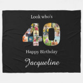 Couverture Polaire 40e anniversaire Photo Collage Modèle (Devant (Horizontal))