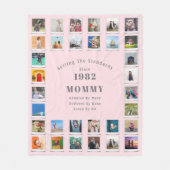 Couverture Polaire 40e anniversaire Photo Collage Mommy Fleece Blanke (Devant)