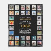 Couverture Polaire 40e anniversaire Photo Collage Père (Devant)