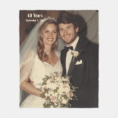 Couverture Polaire 40th Wedding Anniversary Fleece Blanket Photo (Devant)