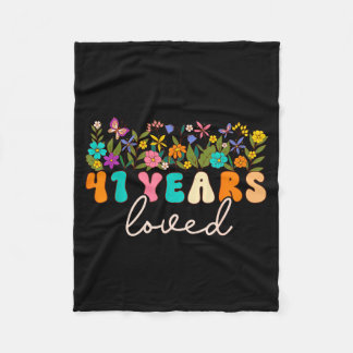 Couverture Polaire 41 Years Loved Men Women 41 Years Old Groovy 41st 