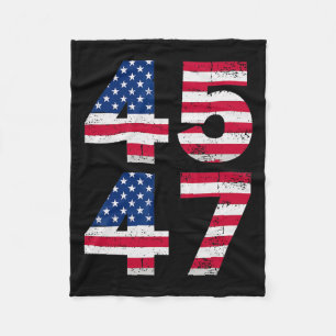 Couverture Polaire 45 47 Trump Président américain Vintage Drapeau am