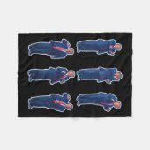 Couverture Polaire 45 Danse Donald Trump 47e Président Trump 1 (Devant (Horizontal))