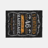 Couverture Polaire 46th Wedding Anniversary Shirt Couples Husband Wif (Devant (Horizontal))