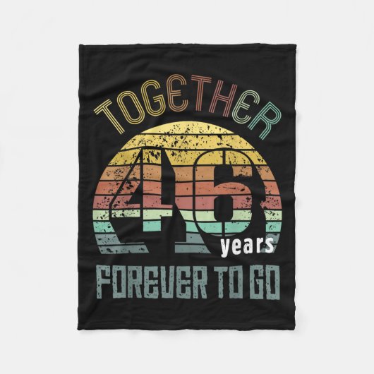 Couverture Polaire 46th Years Wedding Anniversary For Couples Matchin (Devant)