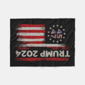 Couverture Polaire 47 Élection du drapeau américain Donald Trump 2024 (Devant (Horizontal))