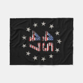 Couverture Polaire 47 Trump 2024 Drapeau américain (sur le dos) 1 (Devant (Horizontal))