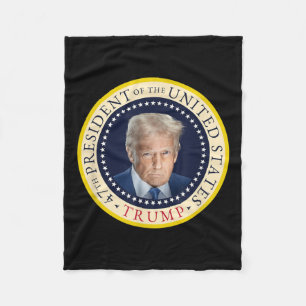 Couverture Polaire 47e président Trump Portrait officiel Sceau 4 juil