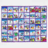 Couverture Polaire 48 Grille photo Collage Royal Purple (Devant (Horizontal))
