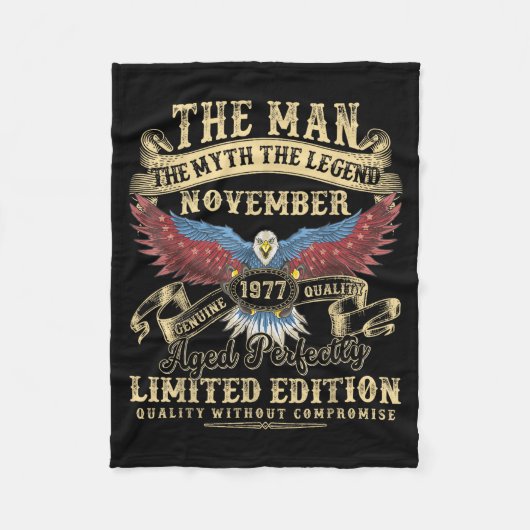 Couverture Polaire 48th Birthday November 1977 Men Funny 48 Years Old (Devant)