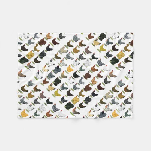 Couverture Polaire 49 poules de poulet (Devant (Horizontal))