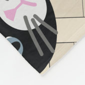 Couverture Polaire 4 Chats, Herringbone Beige (Coin)