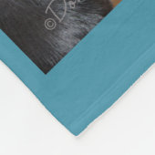 Couverture Polaire 4 Collage de photos| Blanche-chien bleu-polaire (Coin)