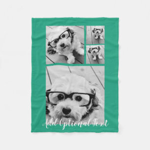 Couverture Polaire 4 Collage de photos Texte facultatif — PEUT Modi