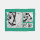 Couverture Polaire 4 Collage de photos Texte facultatif — PEUT Modifi (Devant (Horizontal))