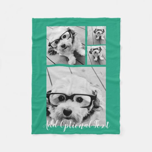 Couverture Polaire 4 Collage de photos Texte facultatif — PEUT Modifi (Devant)