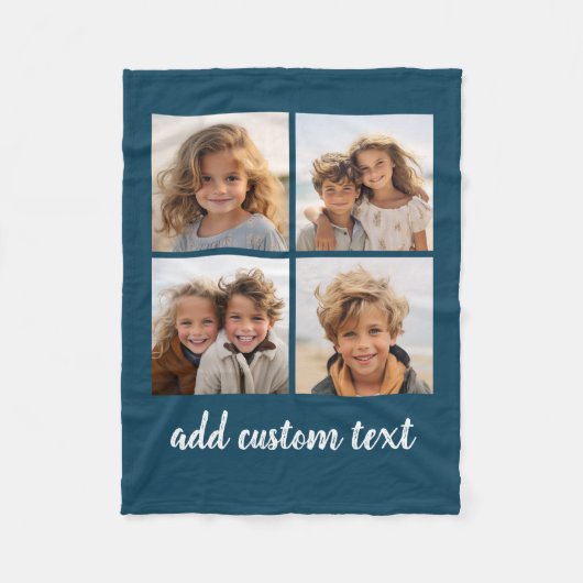Couverture Polaire 4 Collage de photos - vous pouvez changer la coule (Devant)