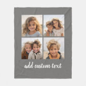 Couverture Polaire 4 Collage de photos - vous pouvez changer la coule (Devant)