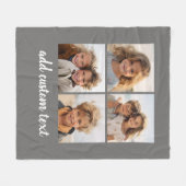 Couverture Polaire 4 Collage de photos - vous pouvez changer la coule (Devant (Horizontal))