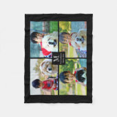 Couverture Polaire 4 Collage photo Customisé avec monogramme (Devant)