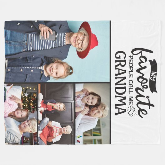 Couverture Polaire 4 collage photo de famille -Mes gens préférés m'ap (Devant (Horizontal))