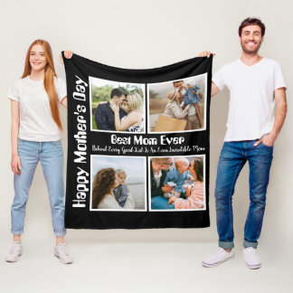 Couverture Polaire 4 Collage photo Meilleure maman jamais