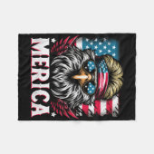 Couverture Polaire 4 juillet Aigle Funny Patriotique Juillet 4 Usa Me (Devant (Horizontal))