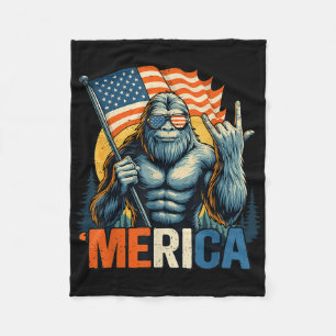 Couverture Polaire 4 juillet Bigfoot Merica Rock États-Unis