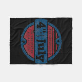 Couverture Polaire 4 juillet Fête De L'Indépendance États-Unis (Devant (Horizontal))