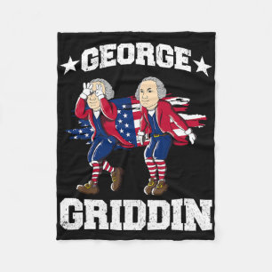 Couverture Polaire 4 juillet George Washington Griddy George Griddi