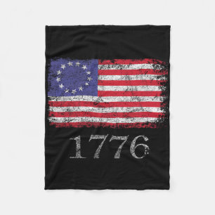 Couverture Polaire 4 juillet T Chemise Drapeau Américain Betsy Ross 1