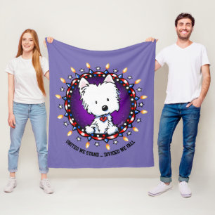 Couverture Polaire 4 juillet Westie Blanche polaire