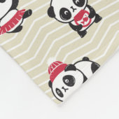 Couverture Polaire 4 Photo Booth Cute Panda Bear Personnalisé (Coin)