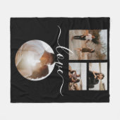 Couverture Polaire 4 Photo Collage Amour Personnalisé (Devant (Horizontal))