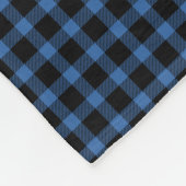 Couverture Polaire 4 Photo Collage Bleu Buffalo Plaid Grandma (Coin)