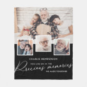 Couverture Polaire 4-Photo Collage de souvenirs précieux Hommage comm (Devant)