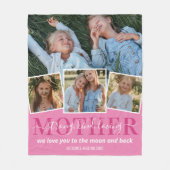 Couverture Polaire 4 Photo Collage Maman Mère (Devant)