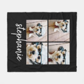 Couverture Polaire 4 Photo Collage - vous pouvez modifier la couleur  (Devant (Horizontal))