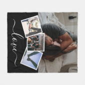 Couverture Polaire 4 Photo Love Personnalisée (Devant (Horizontal))