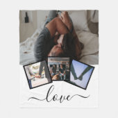 Couverture Polaire 4 Photo Love Personnalisée (Devant)