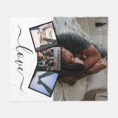 Couverture Polaire 4 Photo Love Personnalisée (Devant (Horizontal))