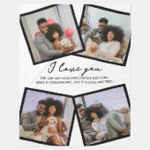 Couverture Polaire 4 Photo personnalisée et Modèle de texte (Devant)